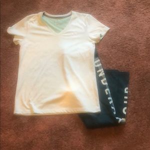 Workout t shirt with leggings